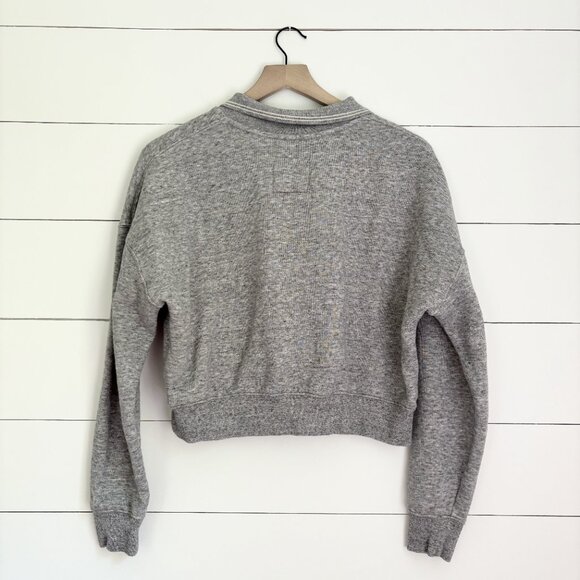 Madewell make weekends longer (MWL) grey shorter style sweatshirt - Picture 3 of 3